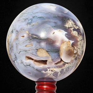 215MM Blue Lace Agate Sphere: For Communication, Emotional & Spiritual Healing image 11