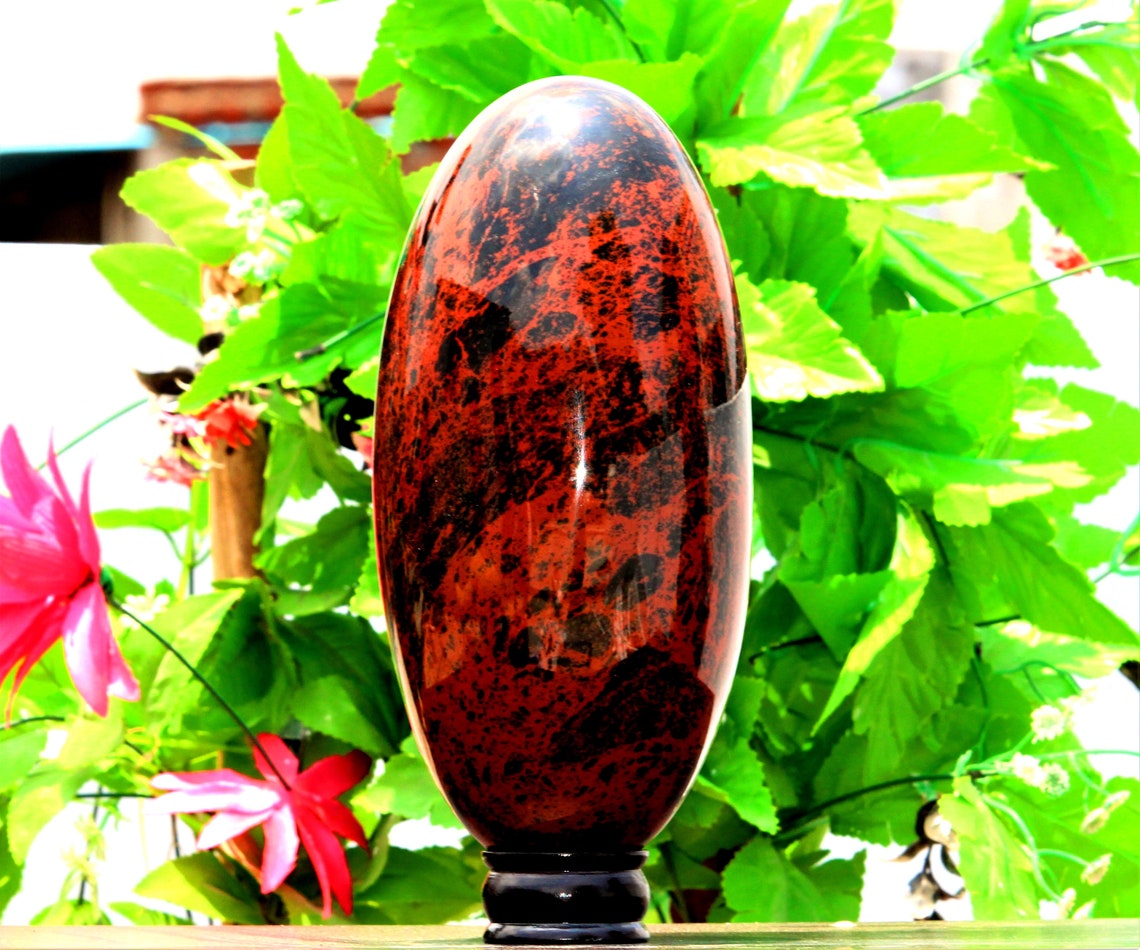Very Large 250MM 25CM Red Mahogany Obsidian Jasper Healing Etsy