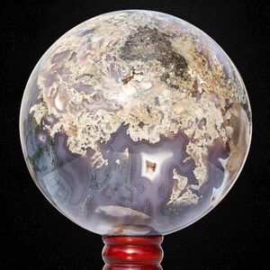 215MM Blue Lace Agate Sphere: For Communication, Emotional & Spiritual Healing image 4