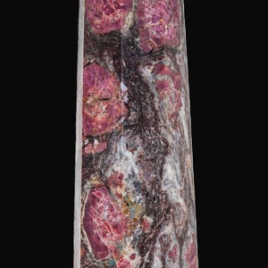 Pink Rubellite Tourmaline Crystal Obelisk: 8 Faceted Tower (160MMx50MM)