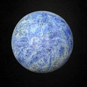 400MM Blue Kyanite Crystal Sphere: Natural Healing Stone Decor image 6