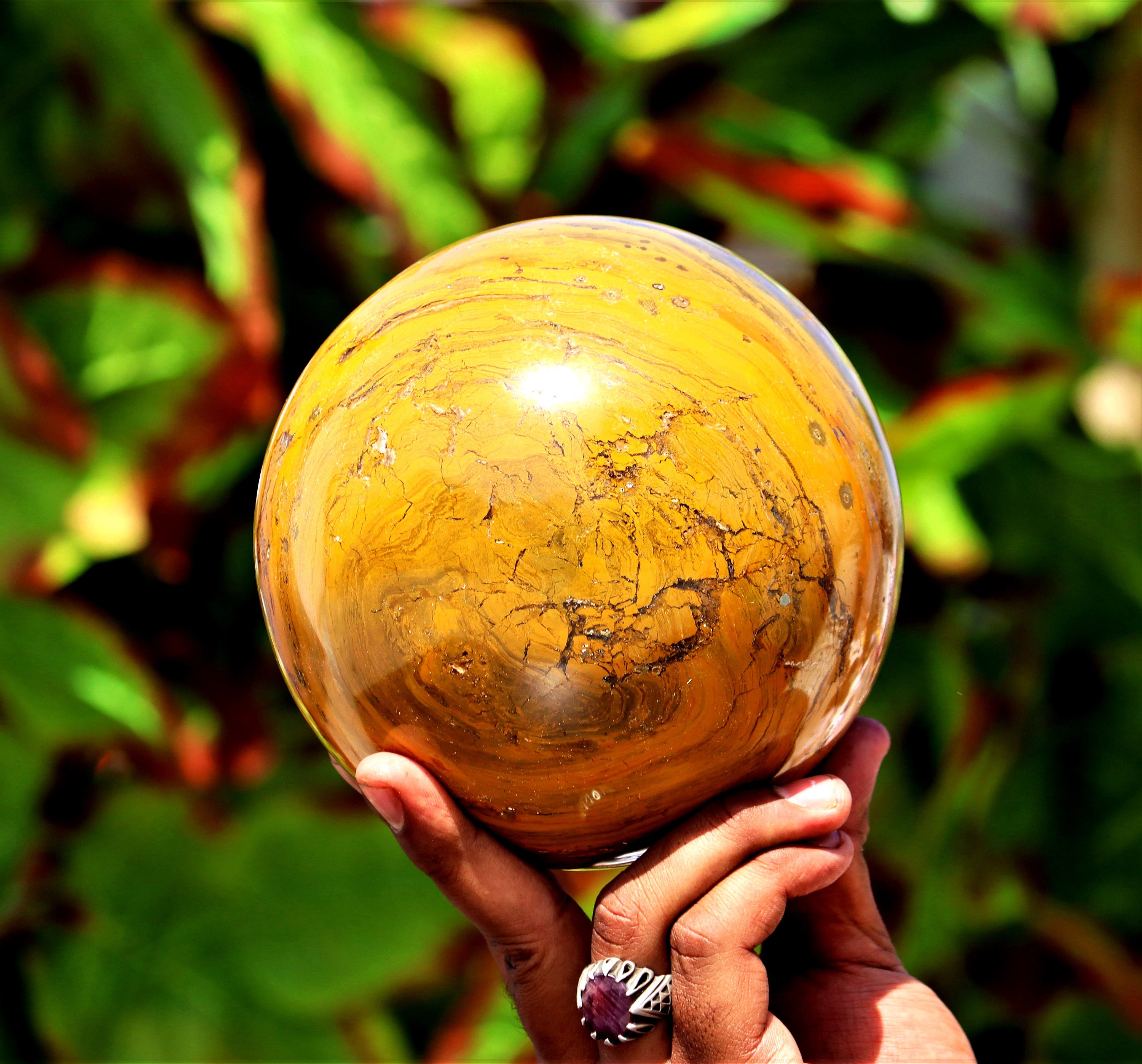 Huge 140MM Natural Yellow Lemon Jasper Stone Healing Power Etsy