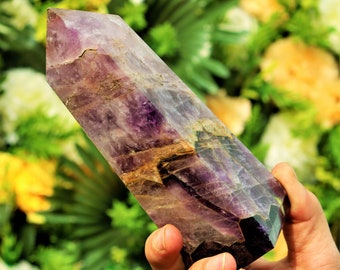 Small 155MM Egyptian Natural Blue Auralite 23 Chakra Stone Metaphysical Healing Power Aura Obelisk Tower