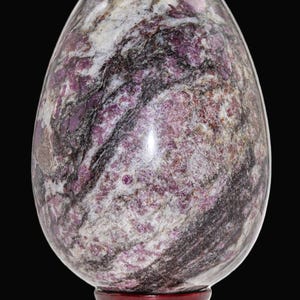 Pink Rubellite Tourmaline Crystal Egg: Chakra Healing Decor (160MM/65MM) image 4