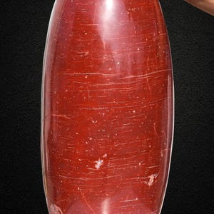 Red Jasper Crystal Lingam: Chakra Balance Spiritual Decor (405MM) image 1