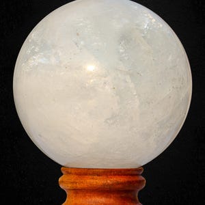White Calcite Sphere: Natural Healing Crystal Ball, Home Decor (135MM) image 17