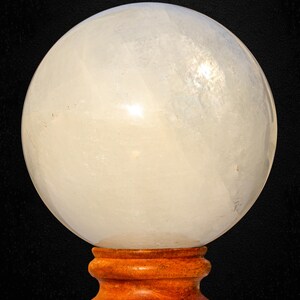 White Calcite Sphere: Natural Healing Crystal Ball, Home Decor (135MM) image 7