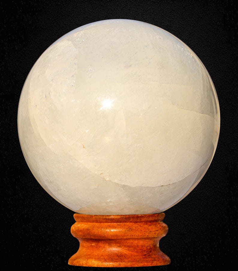 White Calcite Sphere: Natural Healing Crystal Ball, Home Decor (135MM) image 8