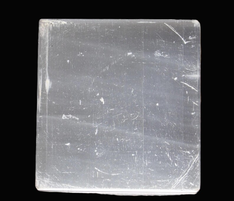Natural White Selenite Cube - High Vibration Charging Stone Crystal Cleansing & Meditation - 60MM Polished Square image 5