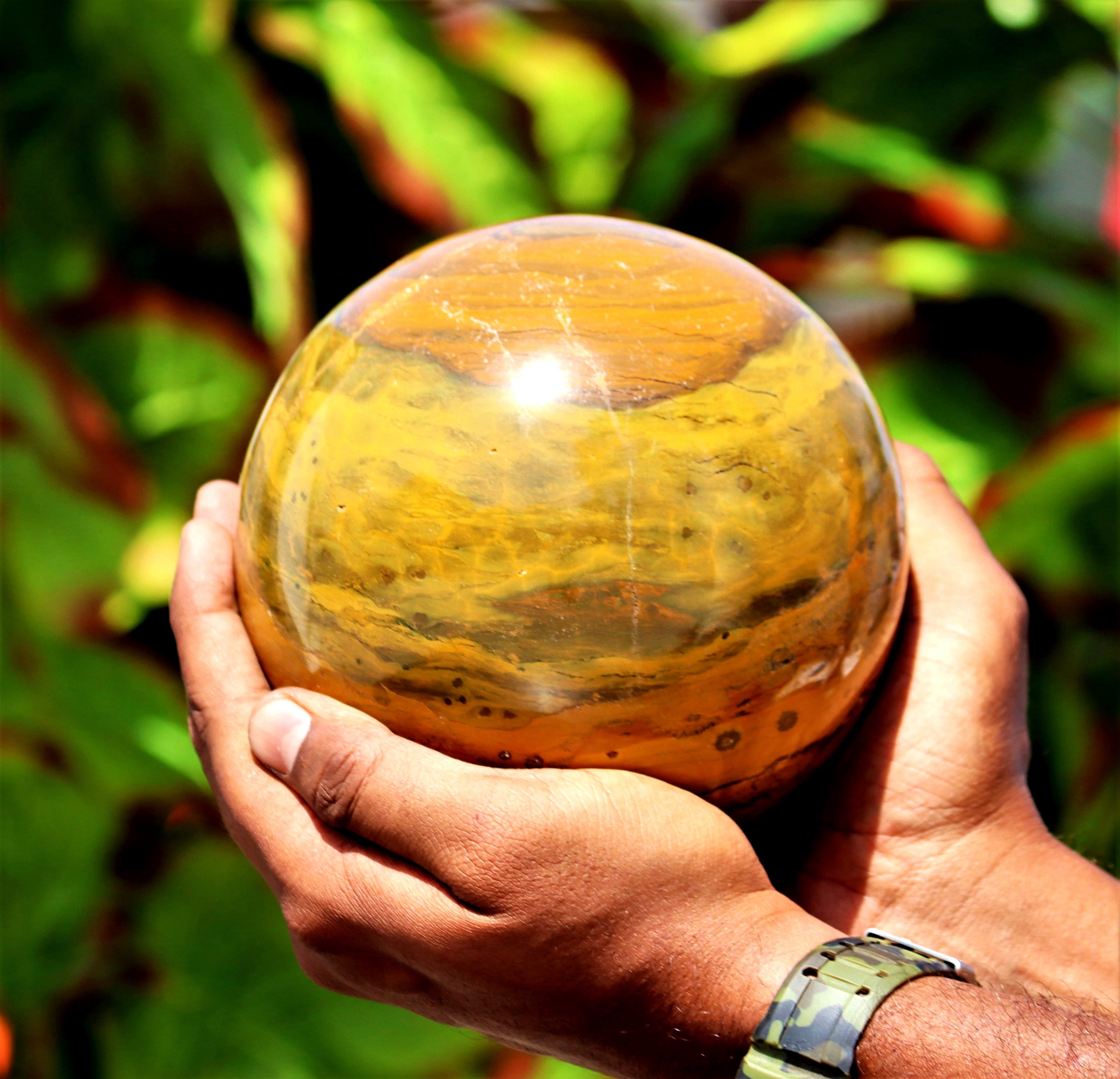 Huge 140MM Natural Yellow Lemon Jasper Stone Healing Power Etsy