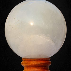 White Calcite Sphere: Natural Healing Crystal Ball, Home Decor (135MM) image 16