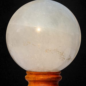 White Calcite Sphere: Natural Healing Crystal Ball, Home Decor (135MM) image 13