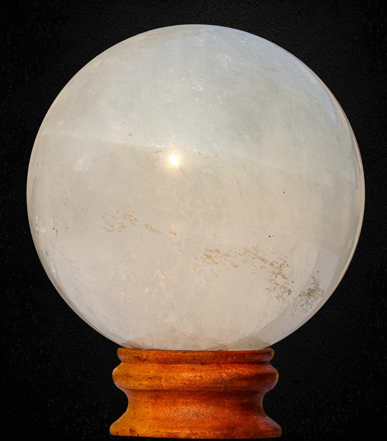White Calcite Sphere: Natural Healing Crystal Ball, Home Decor (135MM) image 13
