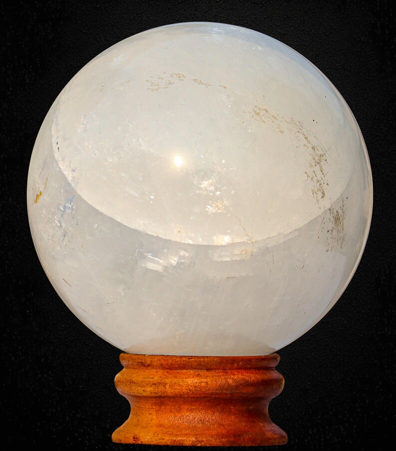 White Calcite Sphere: Natural Healing Crystal Ball, Home Decor (135MM) image 12