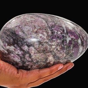 Pink Rubellite Tourmaline Crystal Egg: Chakra Healing Decor (160MM/65MM) image 10