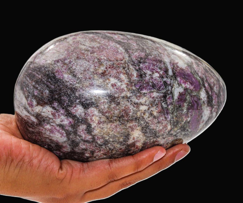 Pink Rubellite Tourmaline Crystal Egg: Chakra Healing Decor (160MM/65MM) image 10