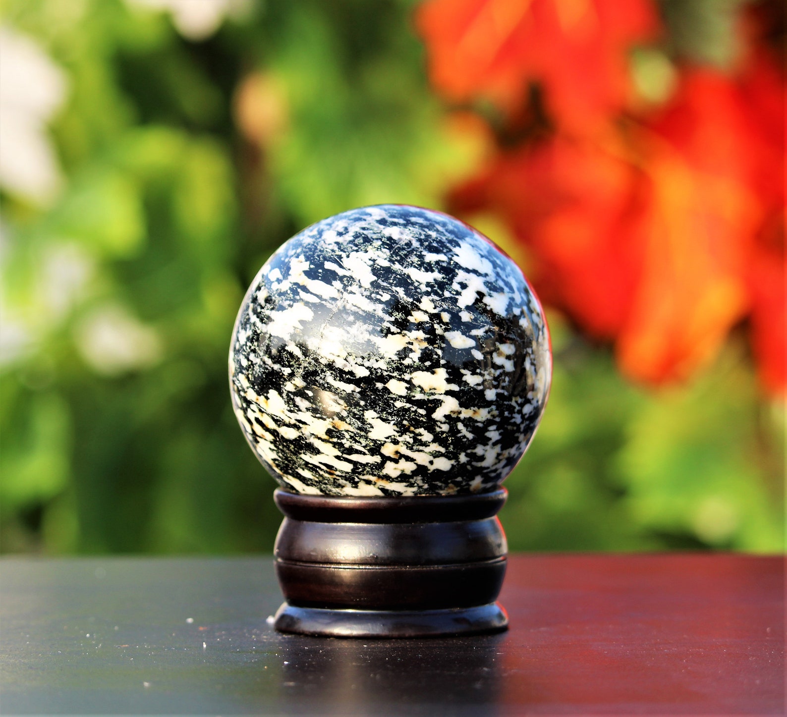 Large 80MM Natural Black Zebra Jasper Stone Chakra Healing Etsy