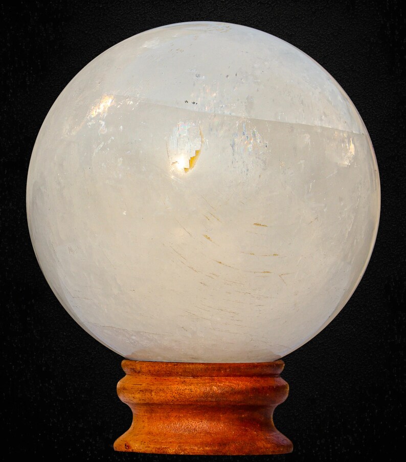 White Calcite Sphere: Natural Healing Crystal Ball, Home Decor (135MM) image 19