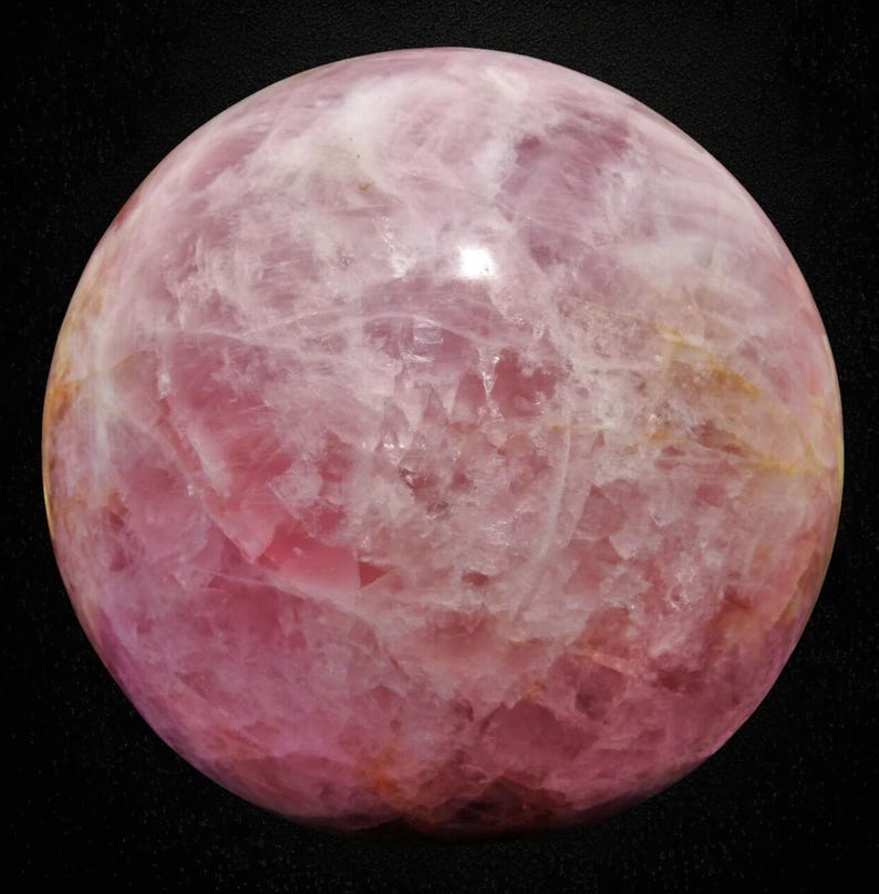 345mm Huge Pink Rose Quartz Sphere Massive Crystal Ball Chakra Balance Gemstone Ball image 8