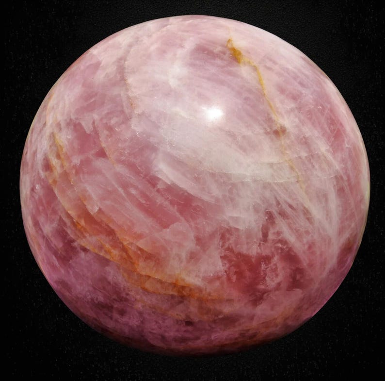 345mm Huge Pink Rose Quartz Sphere Massive Crystal Ball Chakra Balance Gemstone Ball image 11