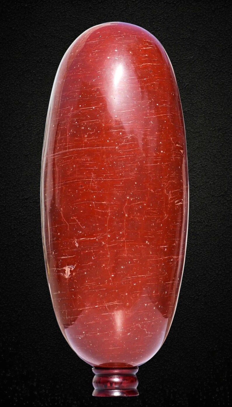 Red Jasper Crystal Lingam: Chakra Balance Spiritual Decor (405MM) image 8