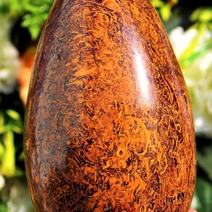 165MM Spiritual Gemstone Egg Calligraphy Jasper Egg Mariam Jasper Egg Chakra Balance Natural Healing Metaphysical Meditation Aid Unique Gift