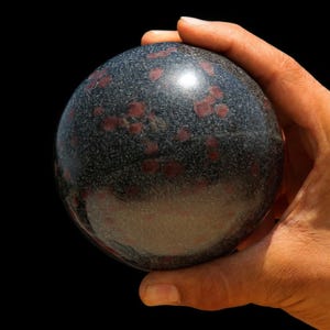 Pink Ruby in Matrix Crystal Sphere: Energy Chakra Balancing Stone