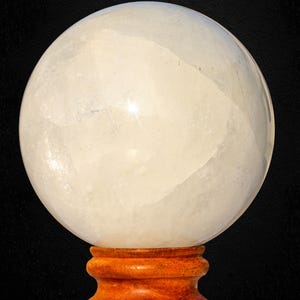 White Calcite Sphere: Natural Healing Crystal Ball, Home Decor (135MM) image 3