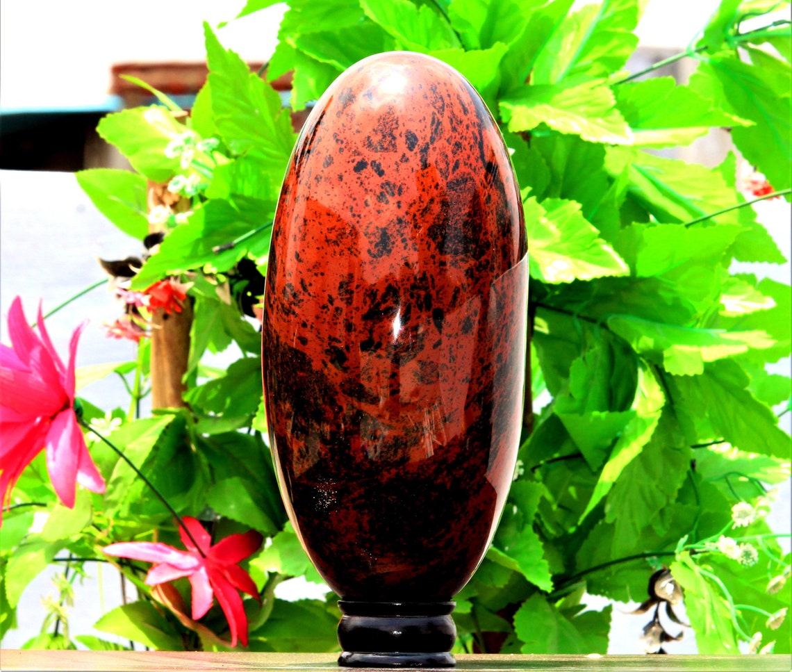 Very Large 250MM 25CM Red Mahogany Obsidian Jasper Healing Etsy