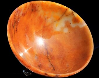 Golden Himalayan Quartz Bowl: Handcrafted Altar Decor (230MM)