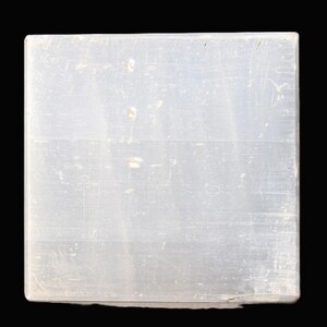 Natural White Selenite Cube - High Vibration Charging Stone Crystal Cleansing & Meditation - 60MM Polished Square image 9