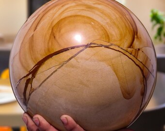 Large Willow Creek Jasper Sphere: Energy Stone, Yoga Decor (200MM)