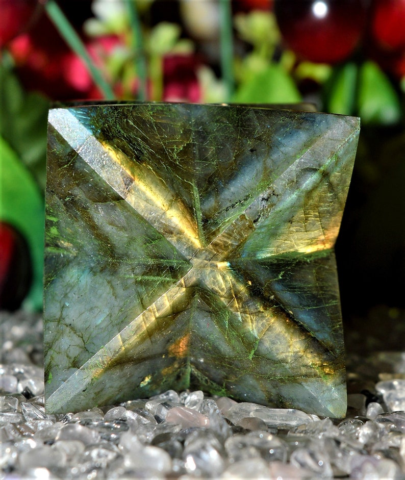 Large 70MM Green Labradorite Quartz Healing Power Merkaba Etsy