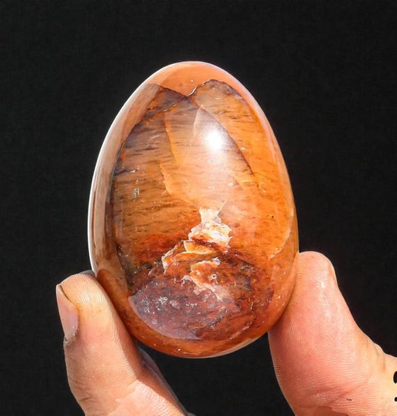 Golden Healer Quartz Crystal Egg: Spiritual Meditation Gemstone 60MM