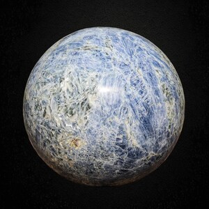 400MM Blue Kyanite Crystal Sphere: Natural Healing Stone Decor image 13
