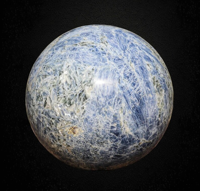 400MM Blue Kyanite Crystal Sphere: Natural Healing Stone Decor image 13