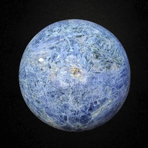 400MM Blue Kyanite Crystal Sphere: Natural Healing Stone Decor image 5