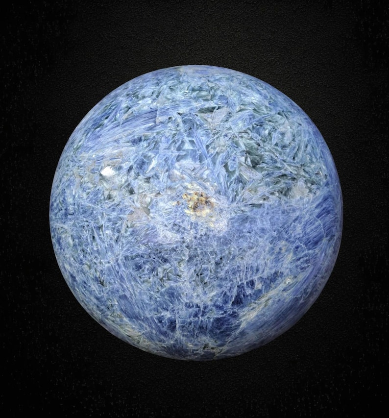400MM Blue Kyanite Crystal Sphere: Natural Healing Stone Decor image 5