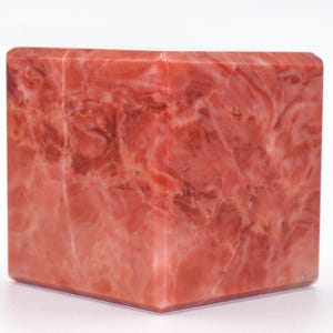 Pink Bustamite Crystal Cube: Metaphysical Meditation Stone, Home Decor (45MM)