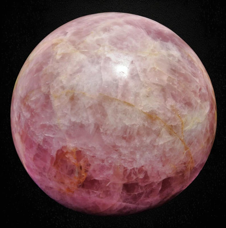 345mm Huge Pink Rose Quartz Sphere Massive Crystal Ball Chakra Balance Gemstone Ball image 9