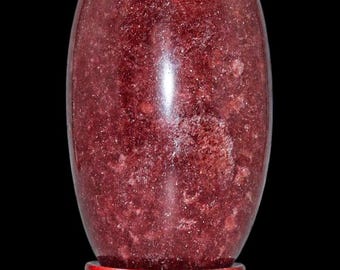 Lingam quartz rose fraise : décoration en cristal de guérison spirituelle