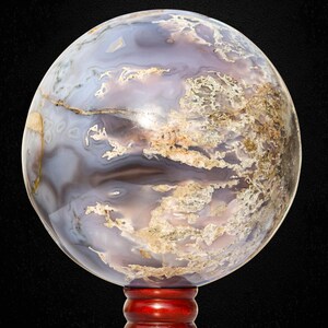 215MM Blue Lace Agate Sphere: For Communication, Emotional & Spiritual Healing image 10