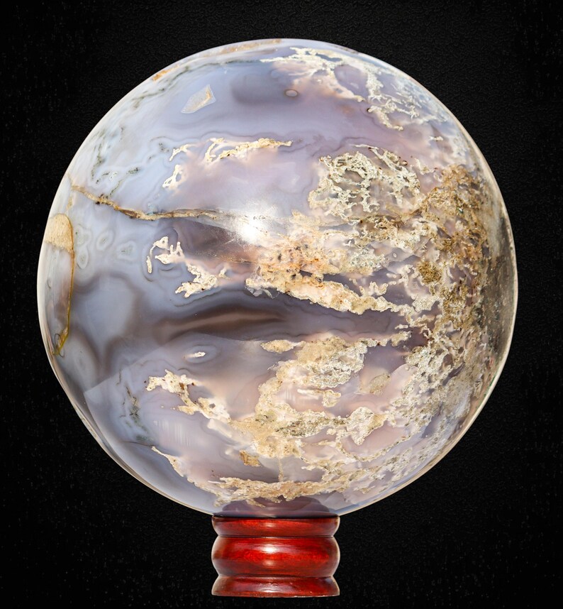 215MM Blue Lace Agate Sphere: For Communication, Emotional & Spiritual Healing image 10