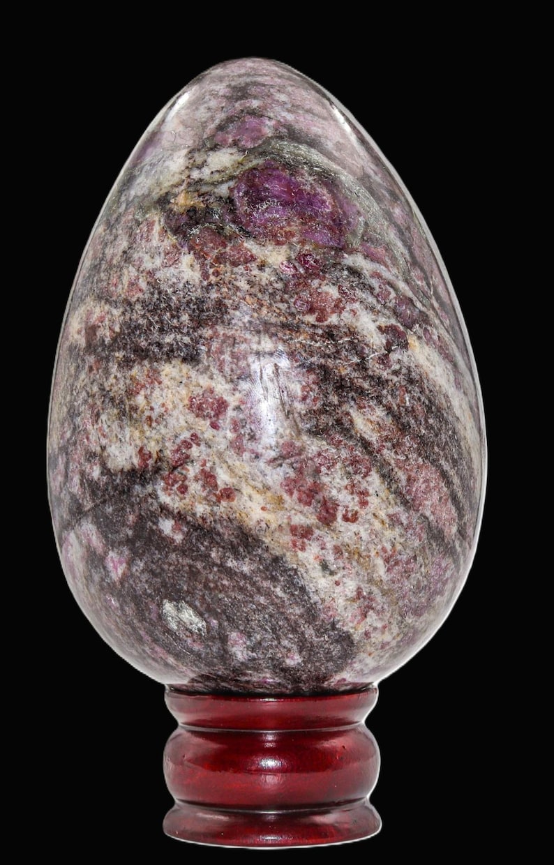 Pink Rubellite Tourmaline Crystal Egg: Chakra Healing Decor (160MM/65MM) image 7