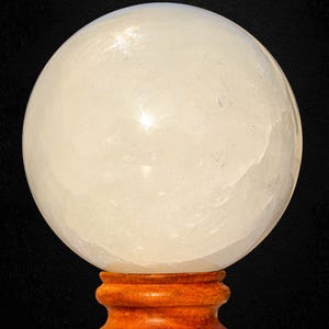 White Calcite Sphere: Natural Healing Crystal Ball, Home Decor (135MM) image 5