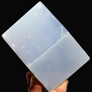 Natural White Selenite Cube - High Vibration Charging Stone Crystal Cleansing & Meditation - 60MM Polished Square image 2
