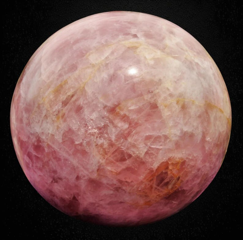 345mm Huge Pink Rose Quartz Sphere Massive Crystal Ball Chakra Balance Gemstone Ball image 12