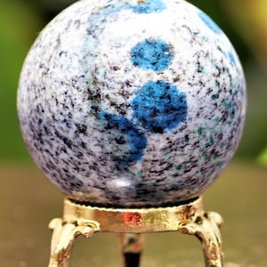 50MM Blue K2 Jasper Sphere: Chakra Balancing Crystal Decor image 1