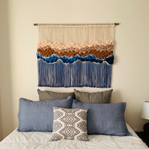 Expedition, macrame wall hanging, fiber art, yarn wall hanging, dip dye tapestry, woven wall hanging, nature Decor, wall art, wall hangings