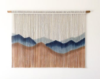 Azurine, fiber Art, Wall Decor, wall art decor, wall hanging, macrame wallhanging, yarn hanging, woven wall hanging, nature home decor